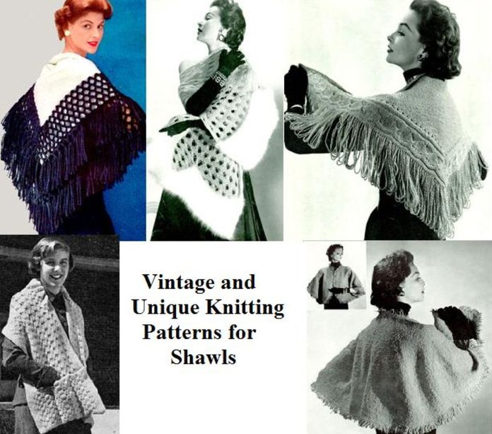 Vintage and Unique Knitting Patterns for Shawls