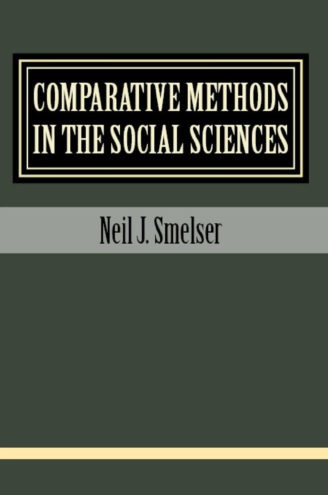 Comparative Methods in the Social Sciences