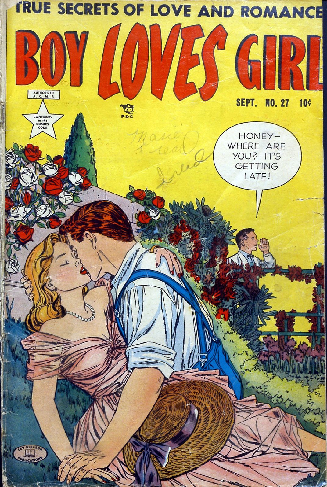 Boy Loves Girl Number 27 Romance Comic Book