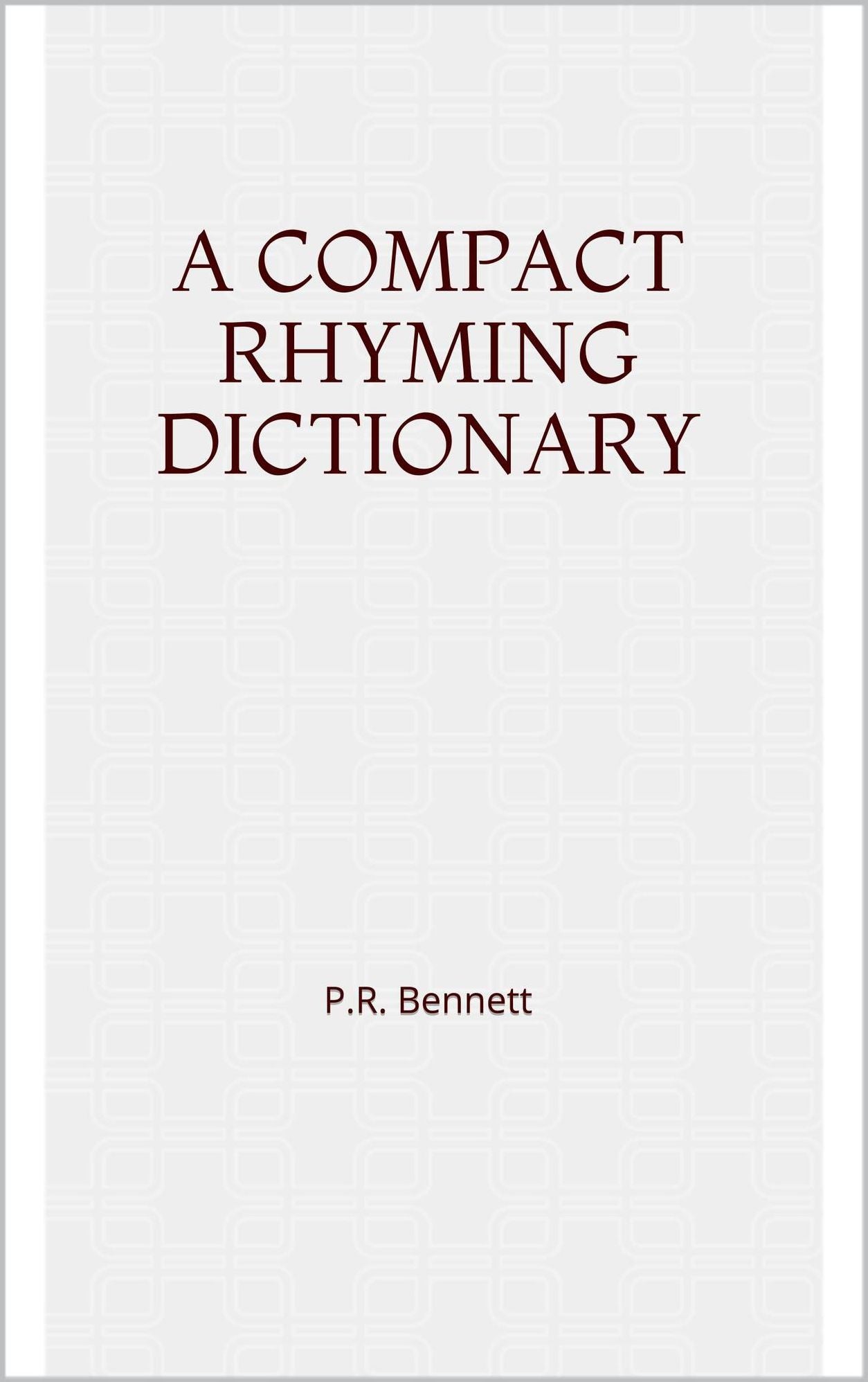 A compact rhyming dictionary