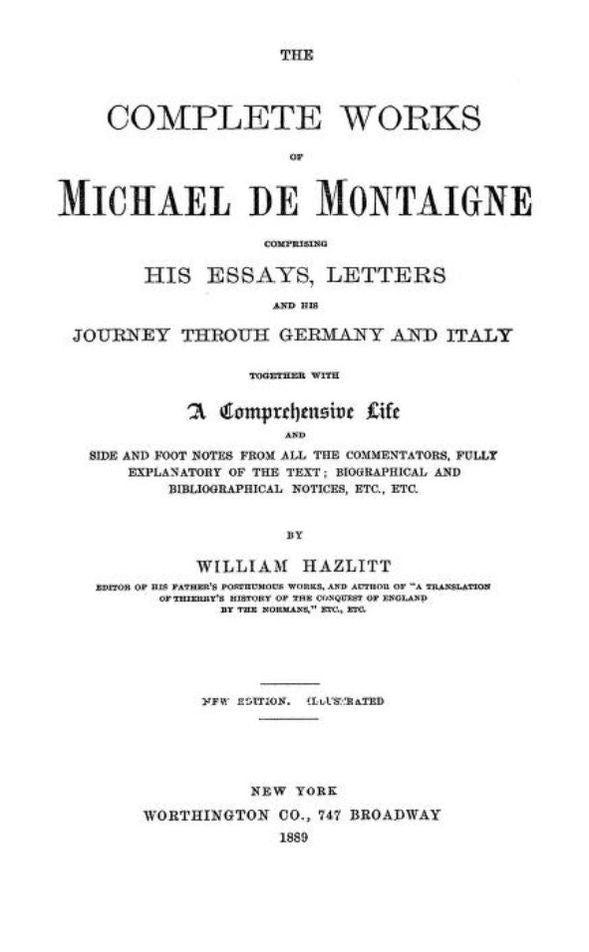 Complete Essays of Michel de Montaigne