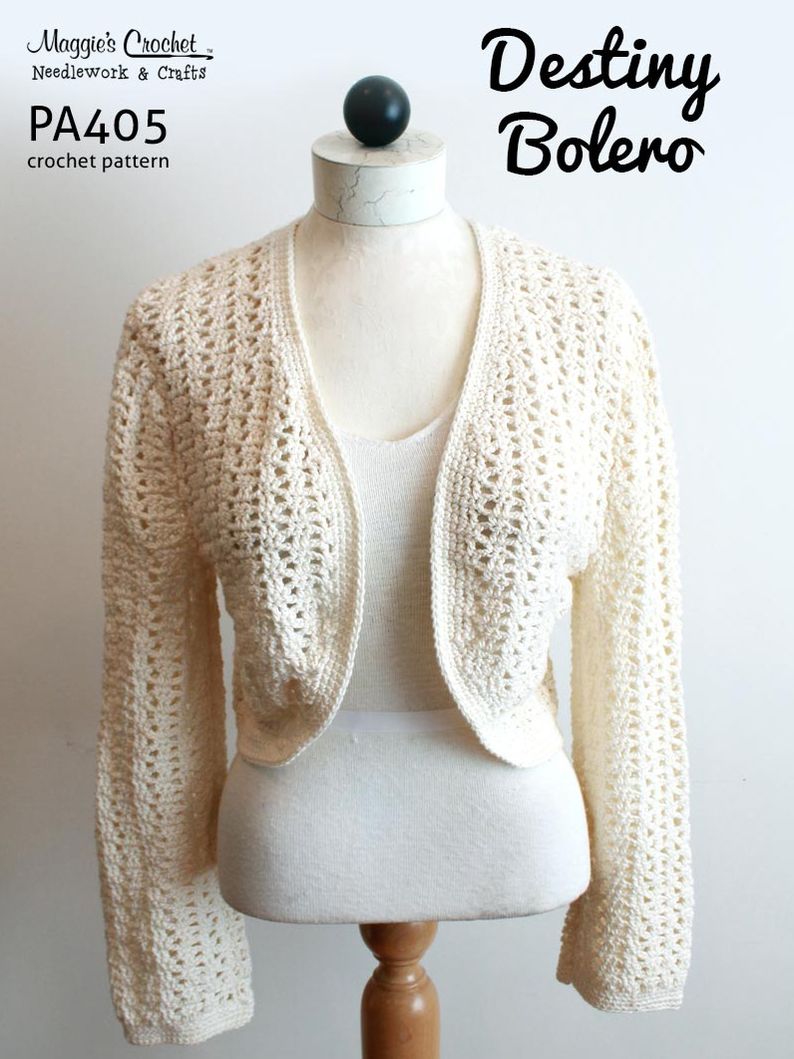 PA846-R Destiny Bolero Crochet Pattern