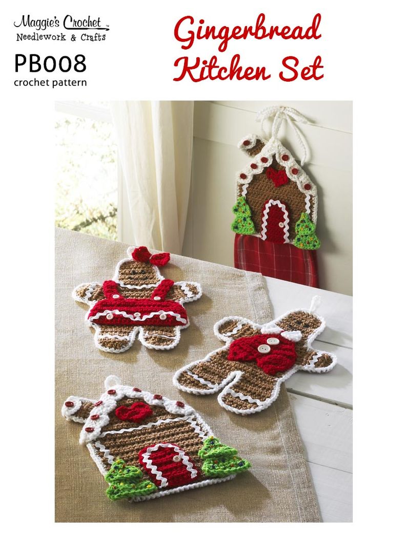 PB008-R Gingerbread Kitchen Set Crochet Pattern