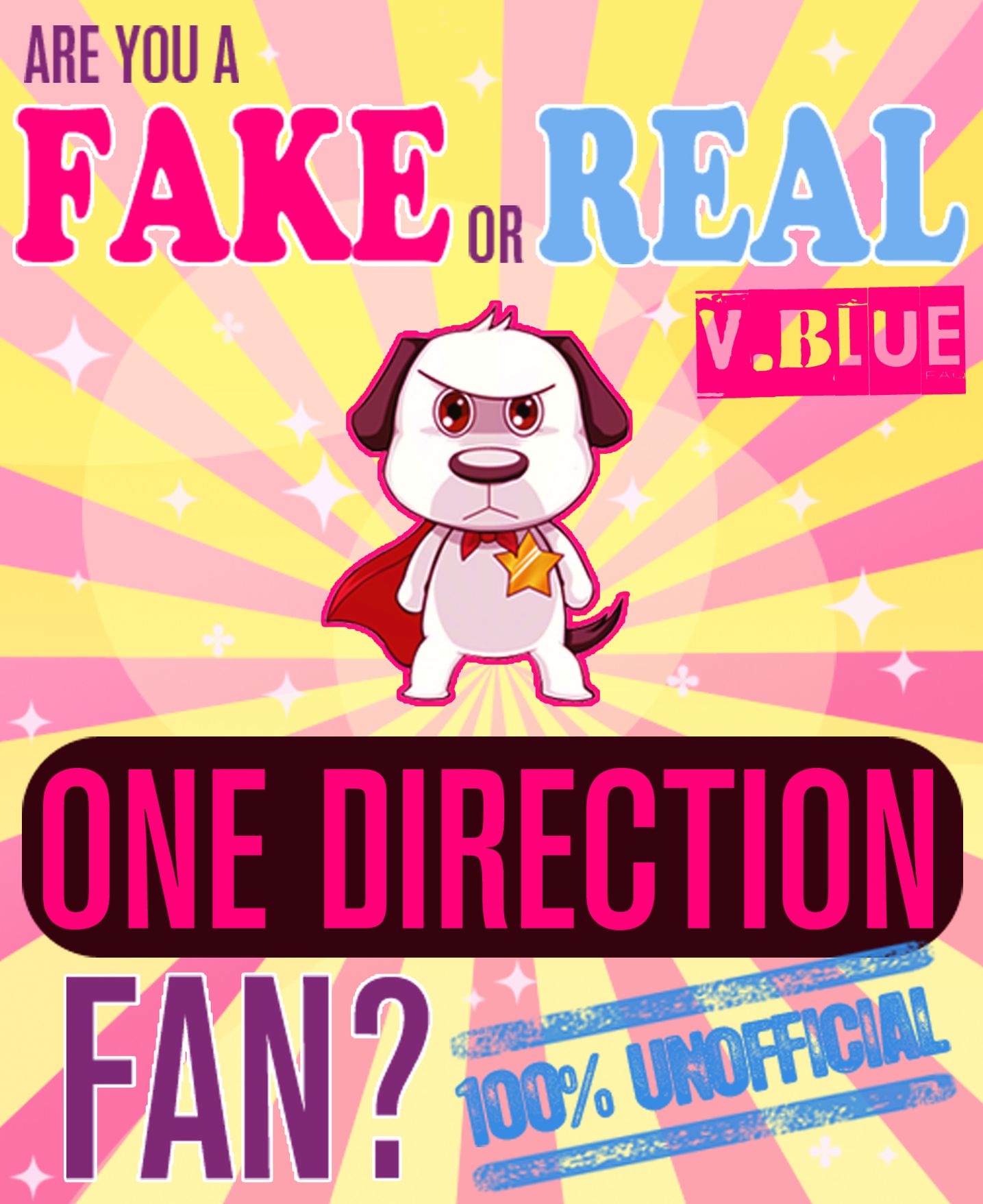 Are You a Fake or Real One Direction Fan? Version Blue - The 100% Unofficial Quiz and Facts Trivia Travel Set Game