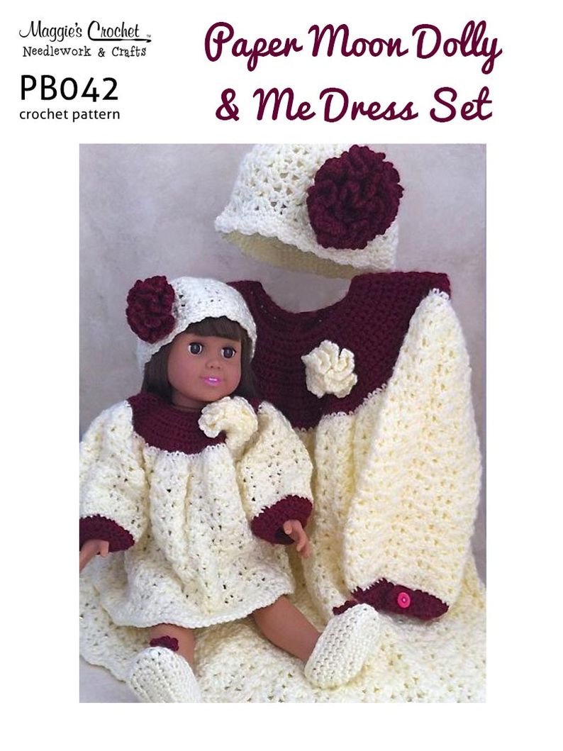 PB042-R Paper Moon Dolly & Me Set Crochet Pattern
