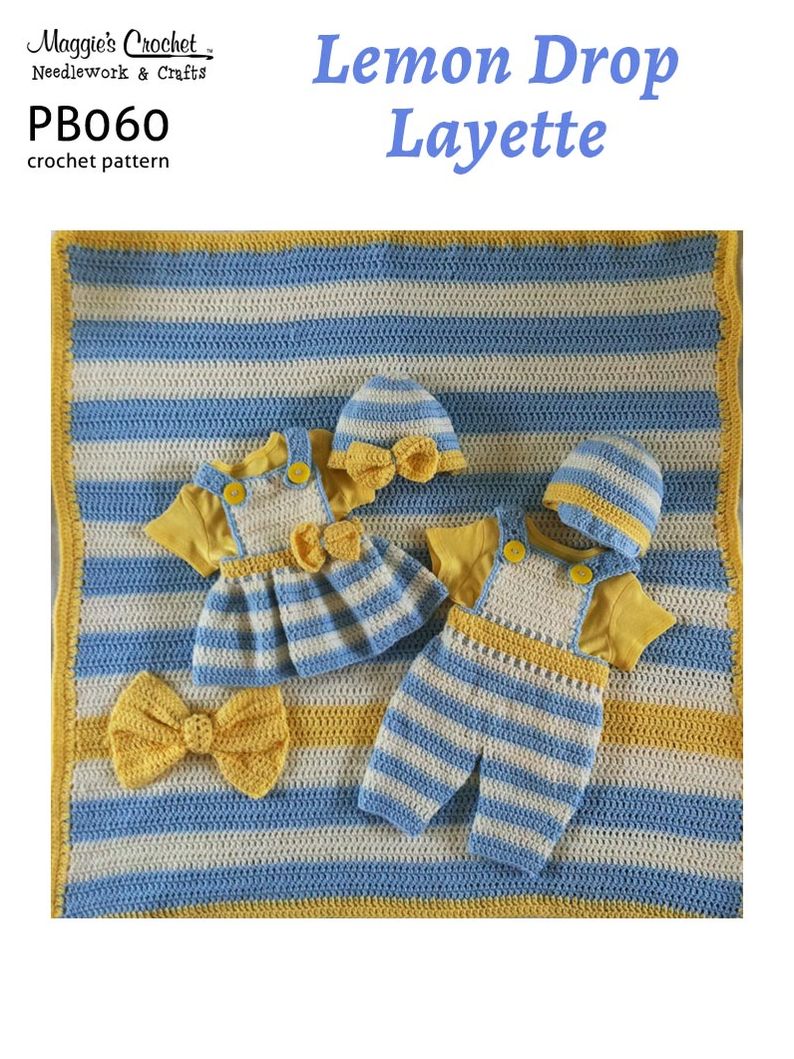 PB060-R Lemon Drop Layette Crochet Pattern
