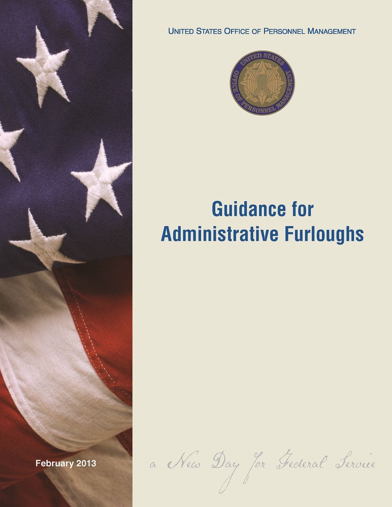 United States Office of Personnel Management (OPM): Guidance for Administrative Furloughs