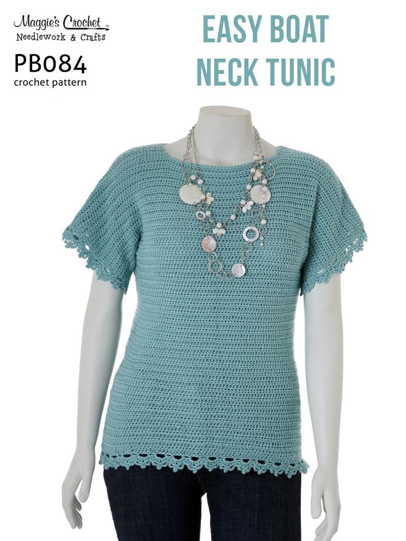PB084-R Boatneck Tunic Crochet Pattern