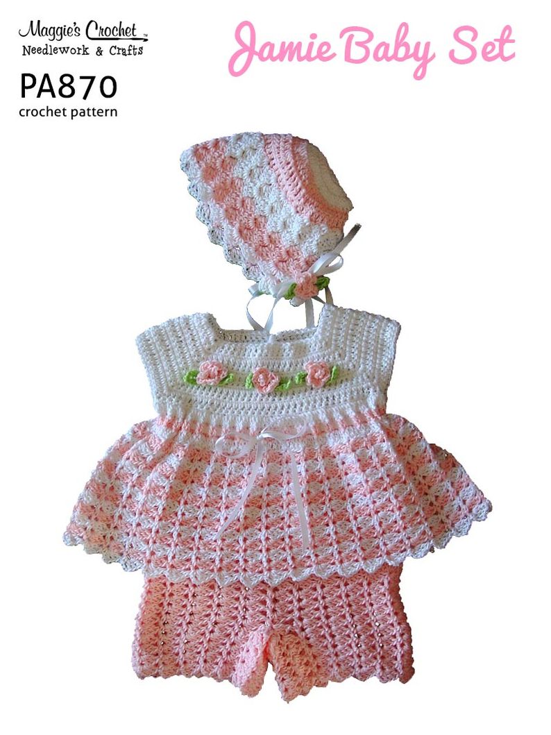 PA870-R Jamie Baby Set Crochet Pattern