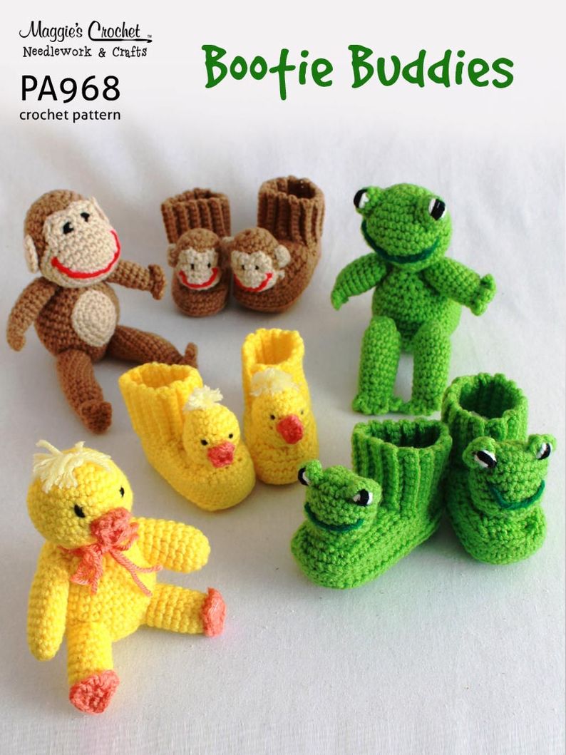 PA968-R Bootie Buddies Crochet Pattern