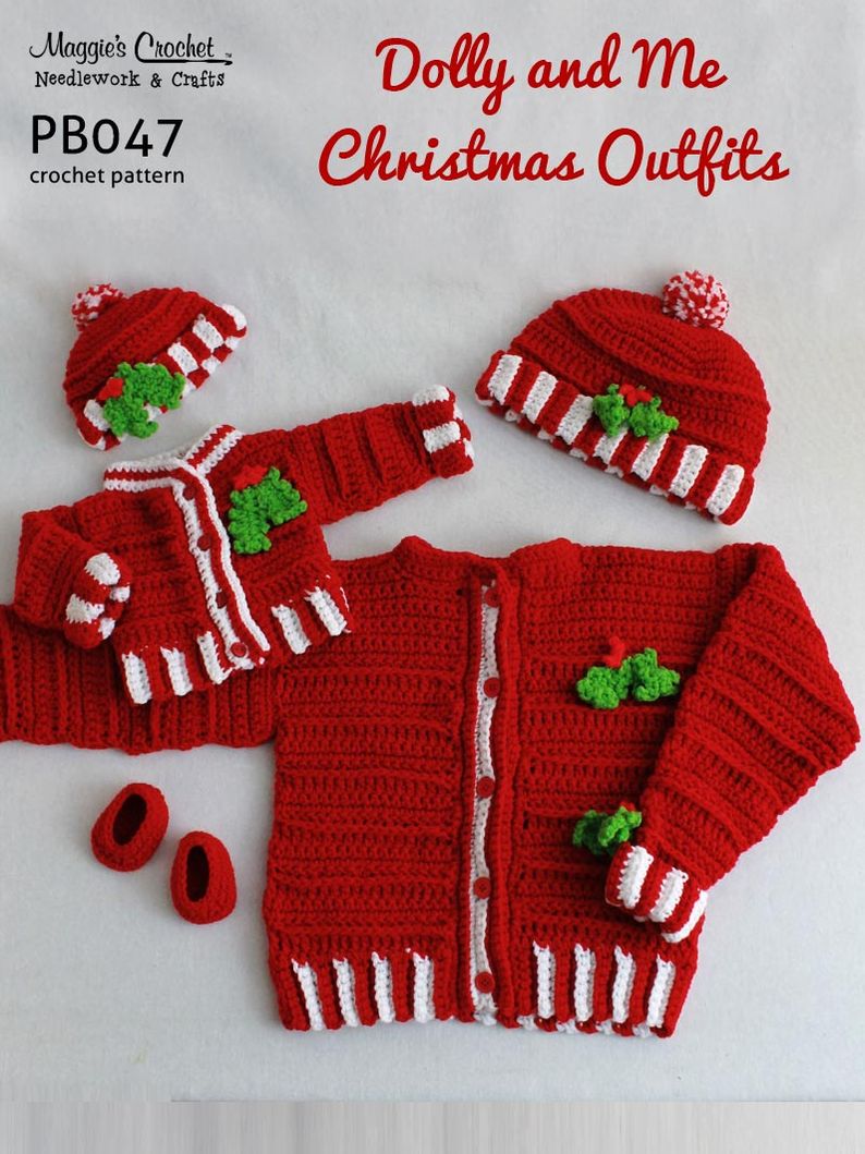 PB047-R Dolly & Me Christmas Outfits Crochet Pattern