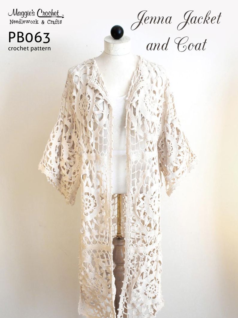 PB063-R Jenna Jacket Crochet Pattern