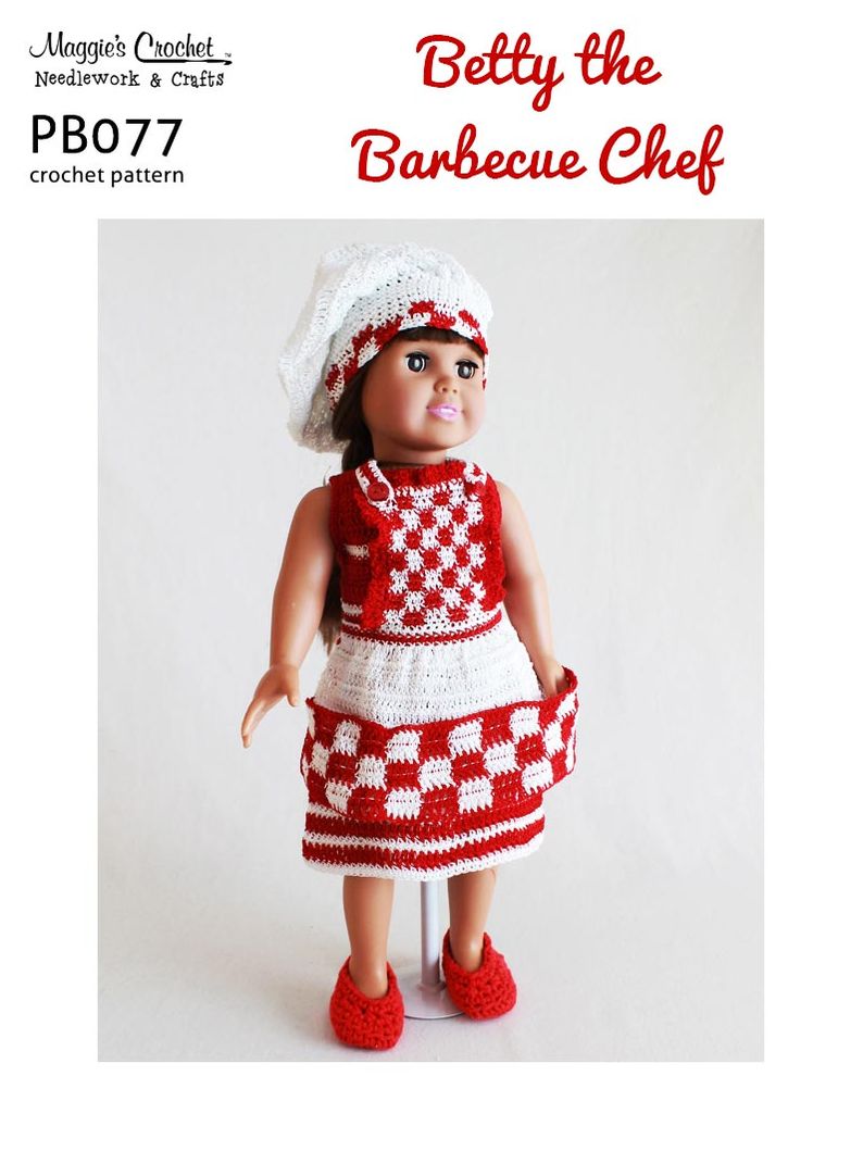 PB077-R Betty the BBQ Chef Crochet Pattern