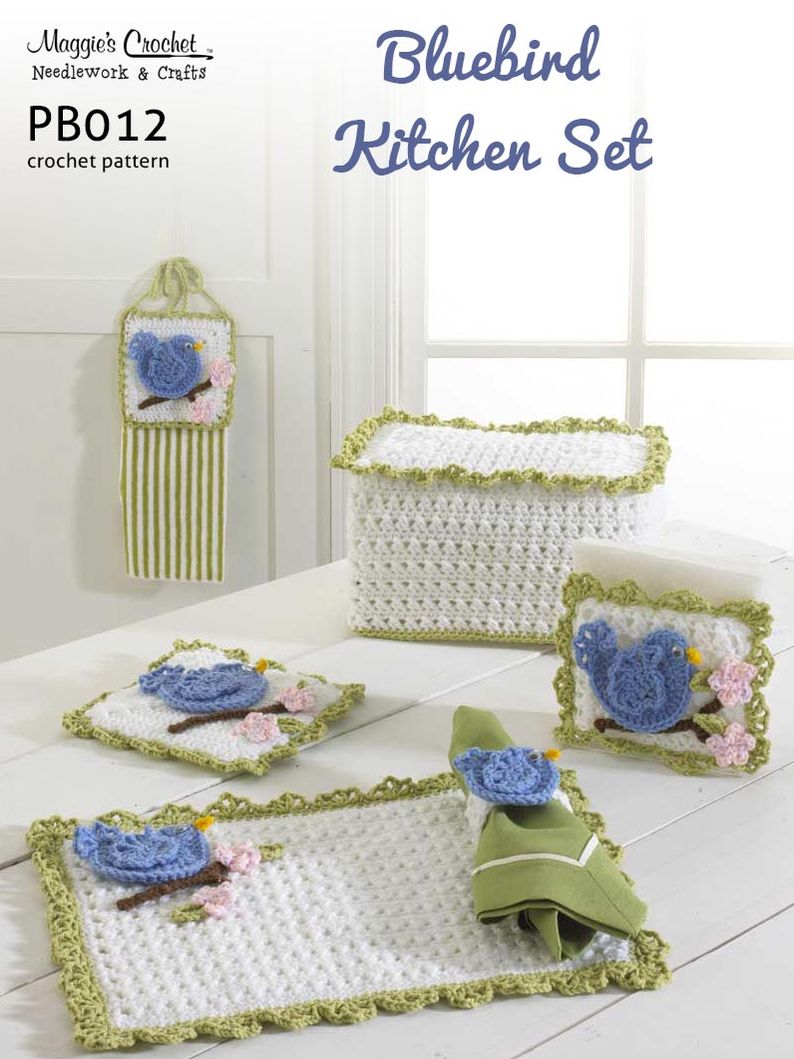 PB012-R Bluebird Kitchen Set Crochet Pattern