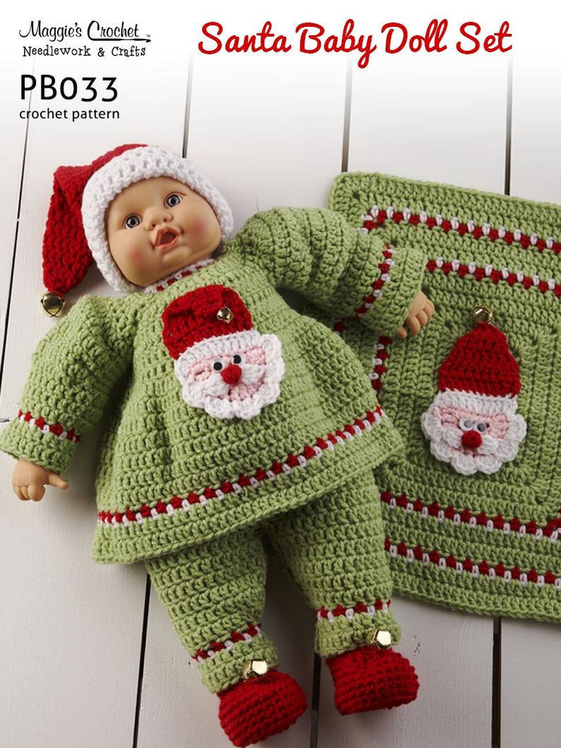 PB033-R Santa Doll Crochet Pattern
