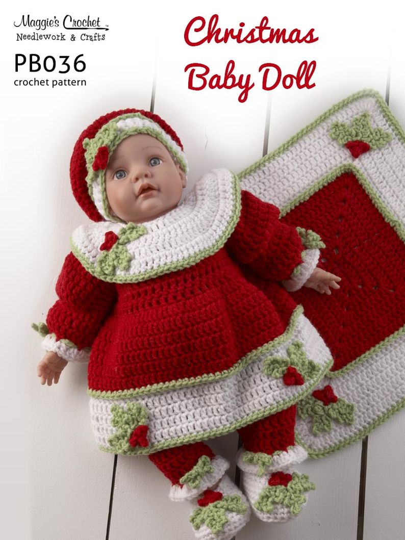 PB036-R Christmas Doll Crochet Pattern