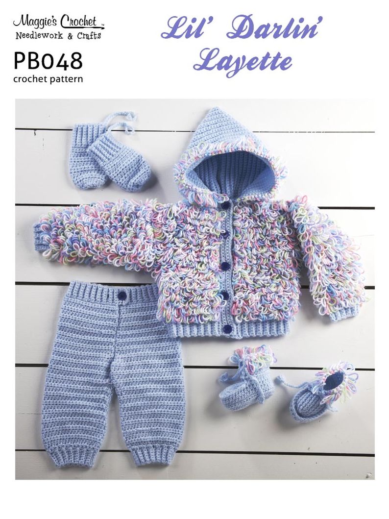 PB048-R Li'l Darlin' Layette Crochet Pattern