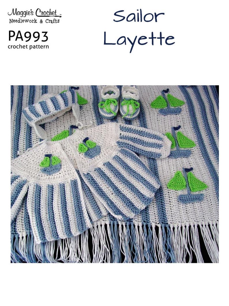 PA993-R Sailor Layette Crochet Pattern