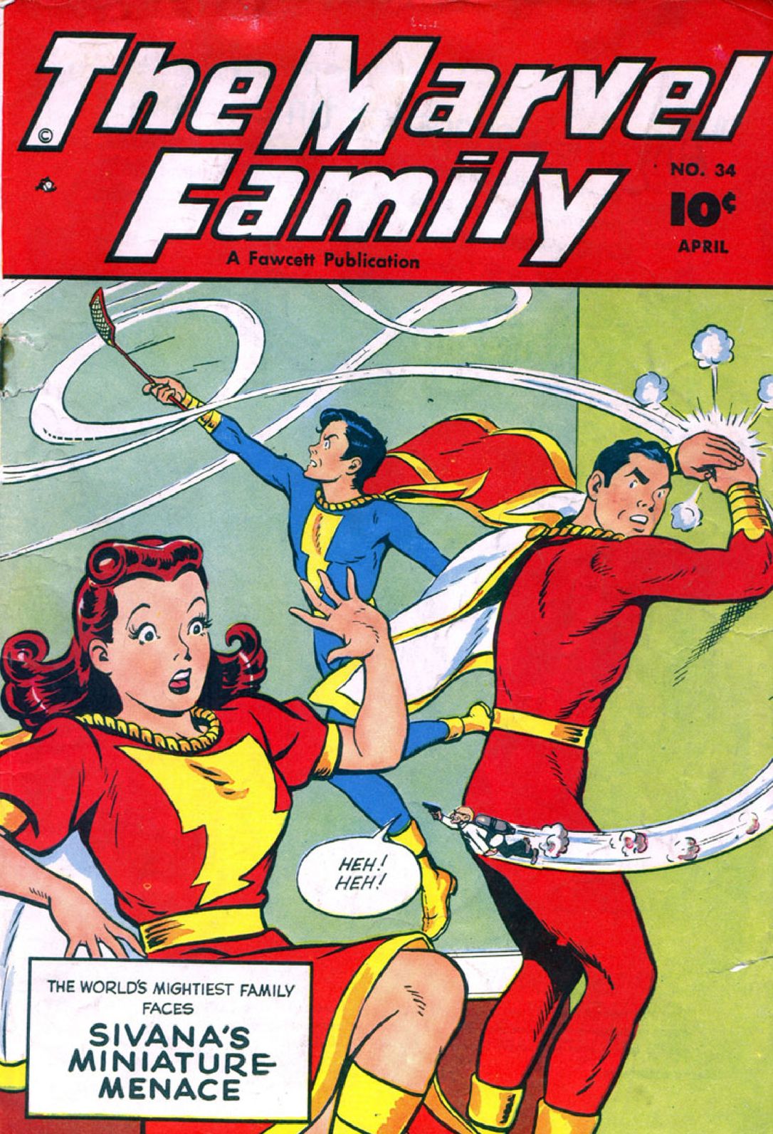 Marvel Family Number 34 Superhero Comic Book