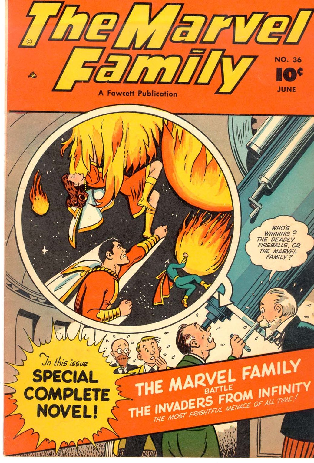 Marvel Family Number 36 Superhero Comic Book