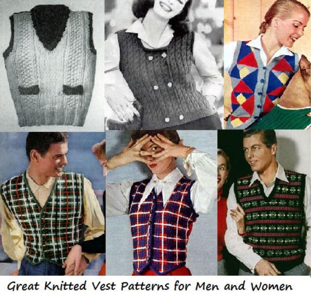 Great Knitted Vest Patterns for Men and Women