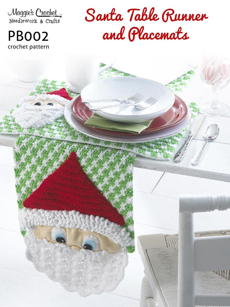 PB002-R Santa Table Runner Crochet Pattern