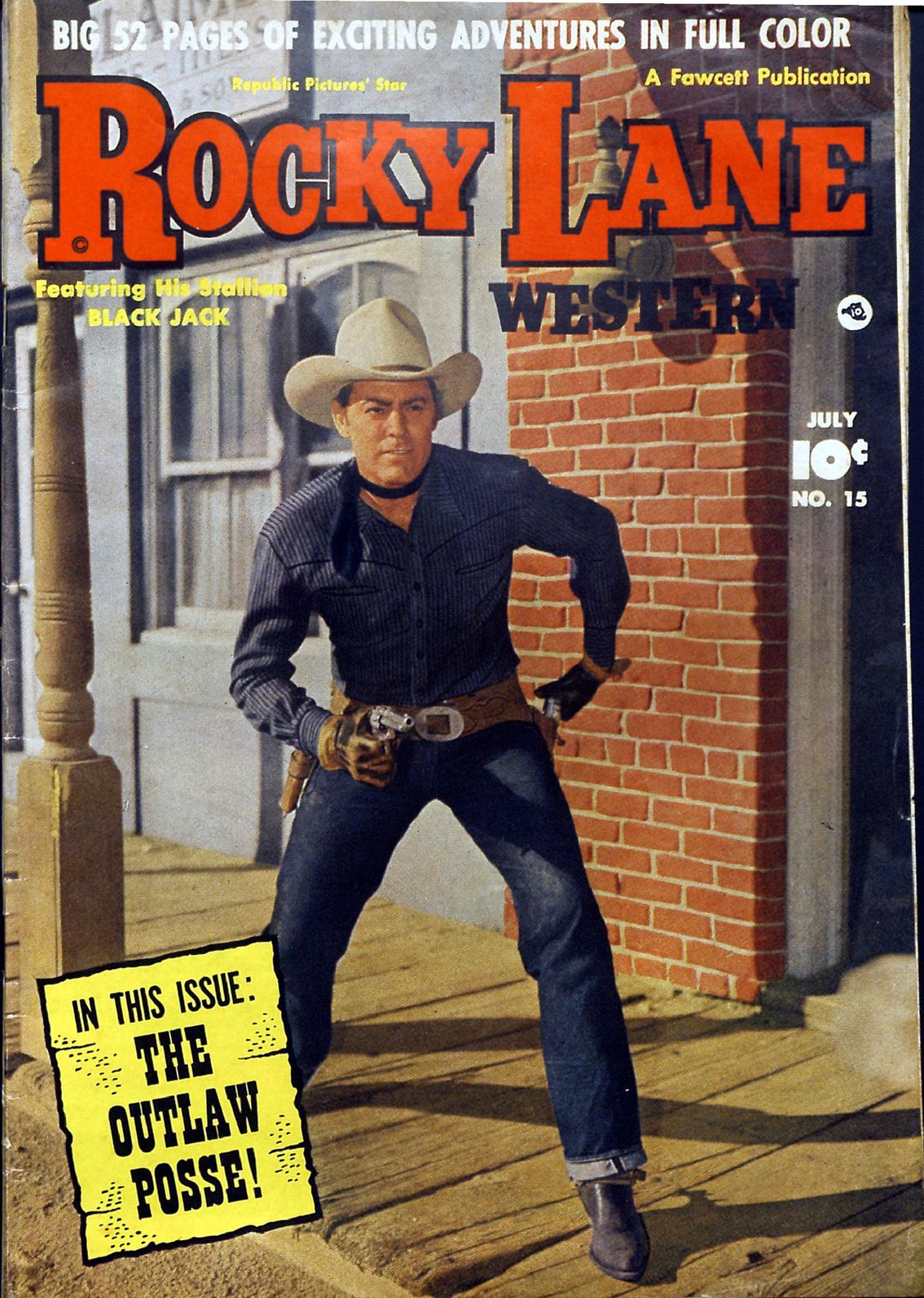 Rocky Lane Number 15 Western Comic Book