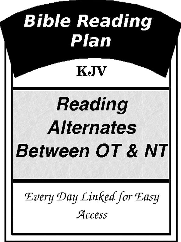 Bible Reading Plan - Alternate Between Old and New