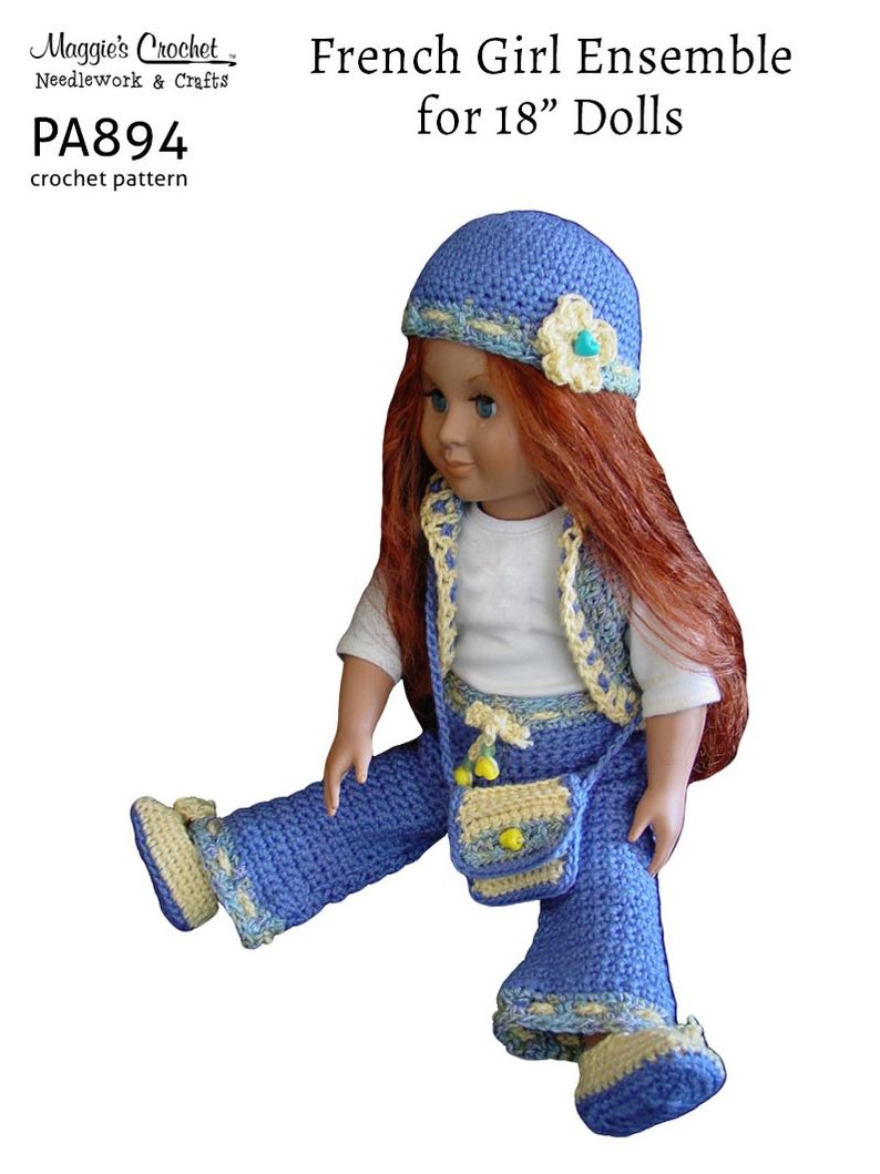 PA894-R French Girl Ensemble Crochet Pattern