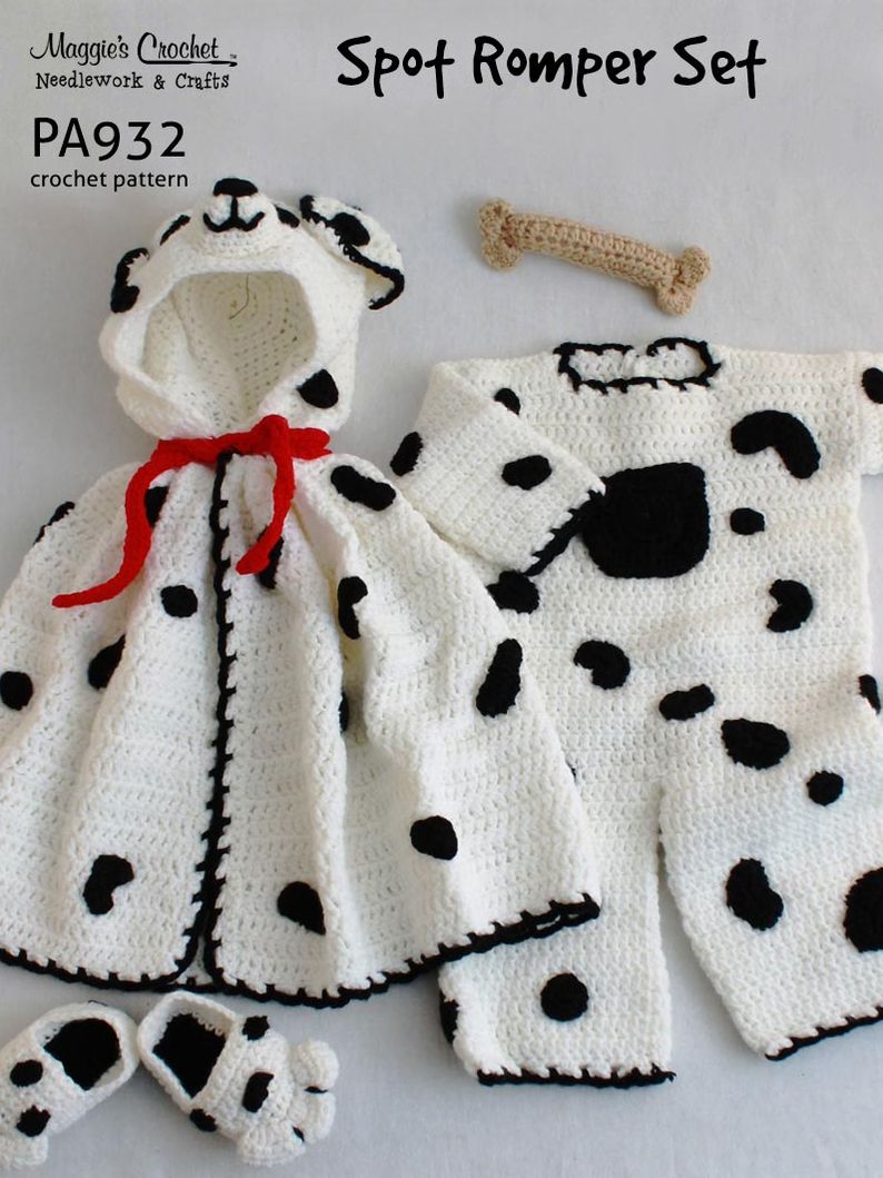 PA932-R Spot Cape and Romper Set