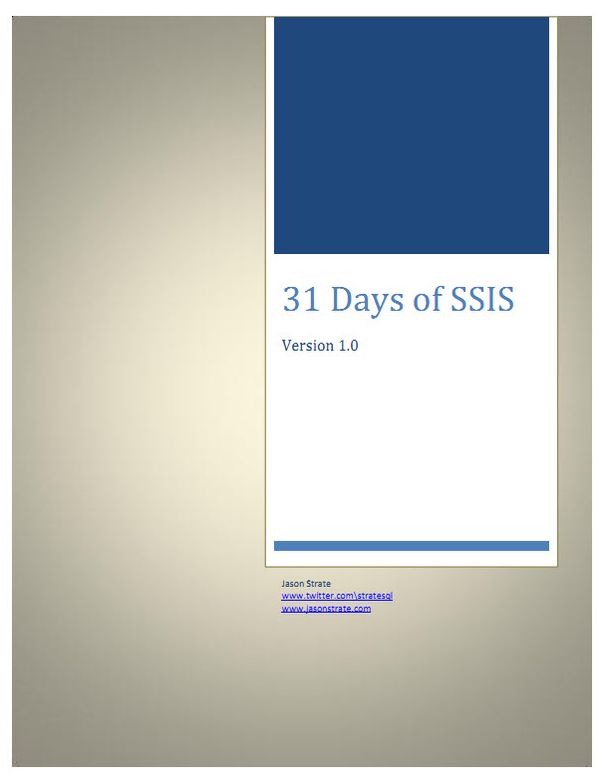 31 Days of SSIS with SQL Server 2008 R2