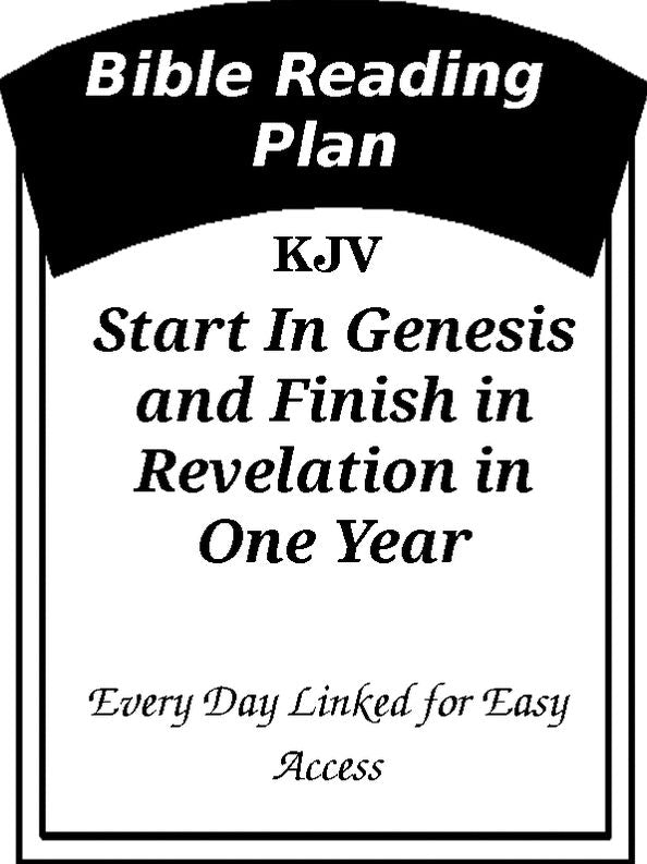 Bible Reading Plan - Genesis to Revelation