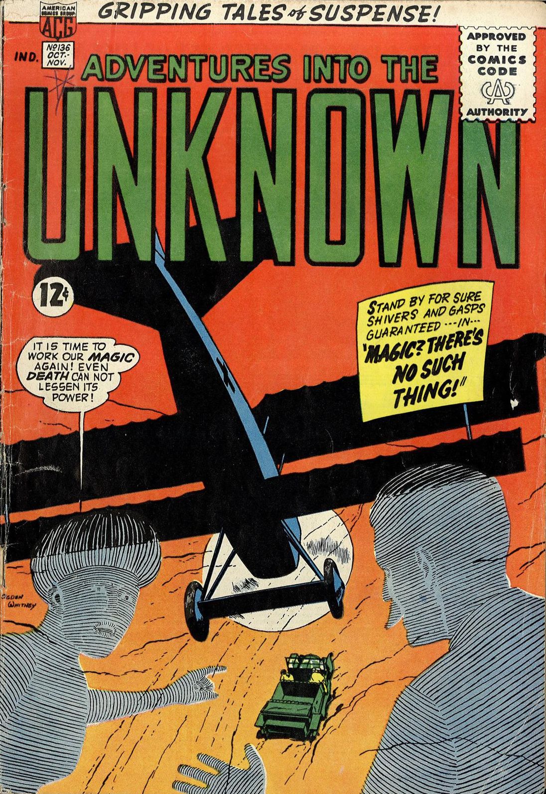 Adventures into the Unknown Number 136 Horror Comic Book