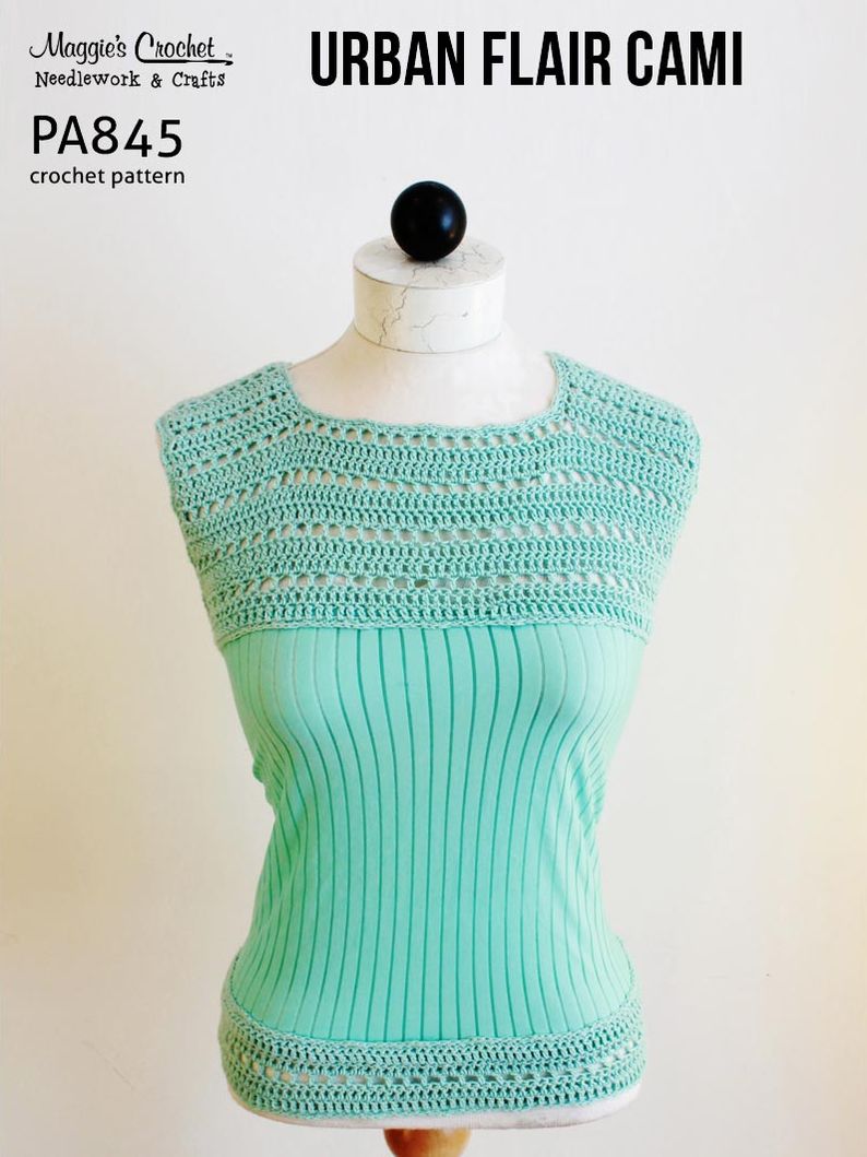 PA845-R Urban Flair Cami Crochet Pattern