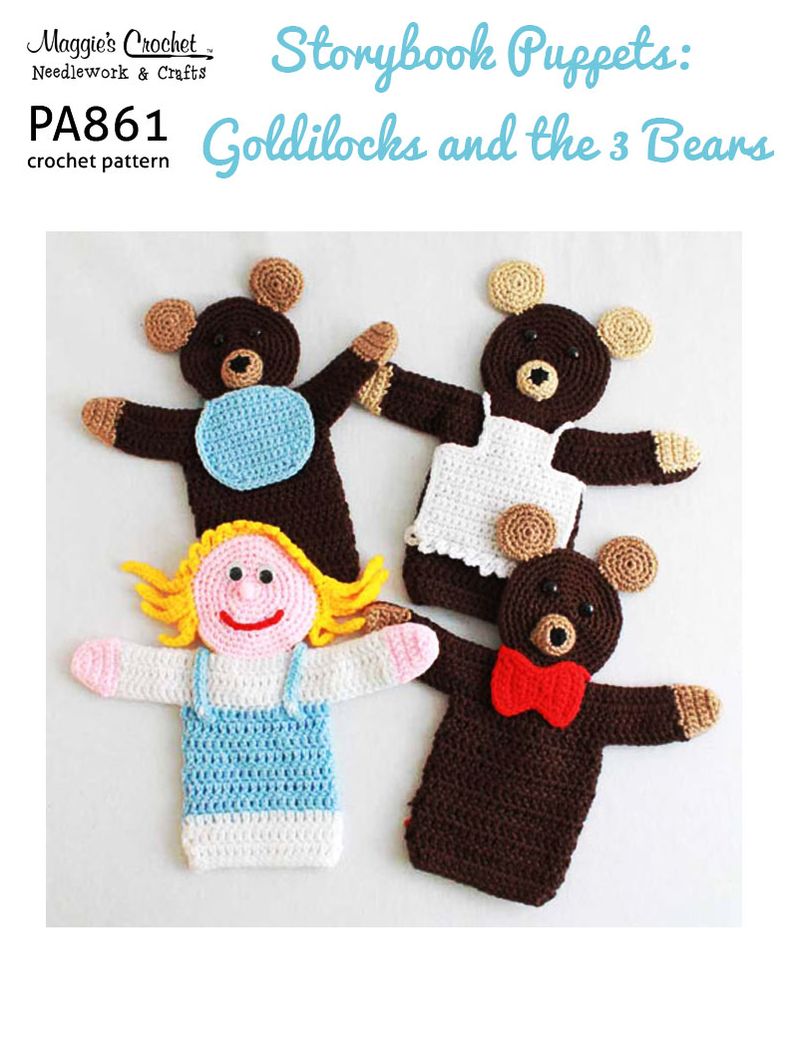 PA861-R Goldilocks Puppets Crochet Pattern