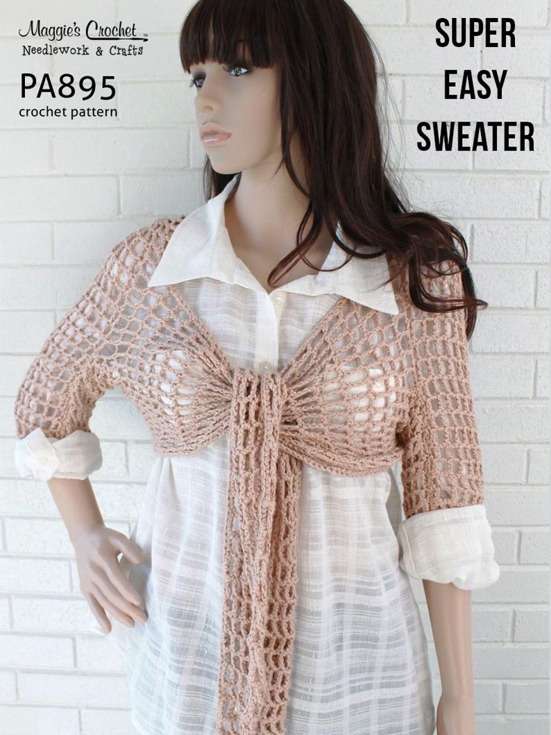 PA895-R Super Easy Sweater Crochet Pattern