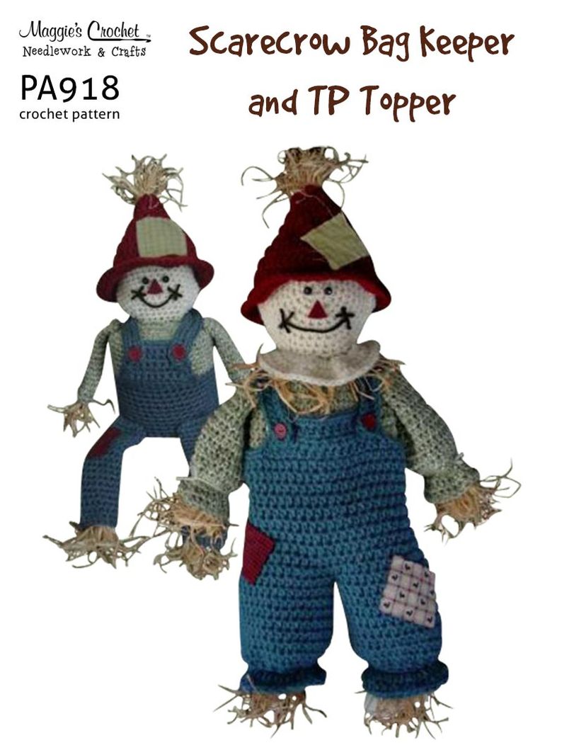 PA918-R Scarecrow Bag Keeper and TP Topper Crochet Pattern