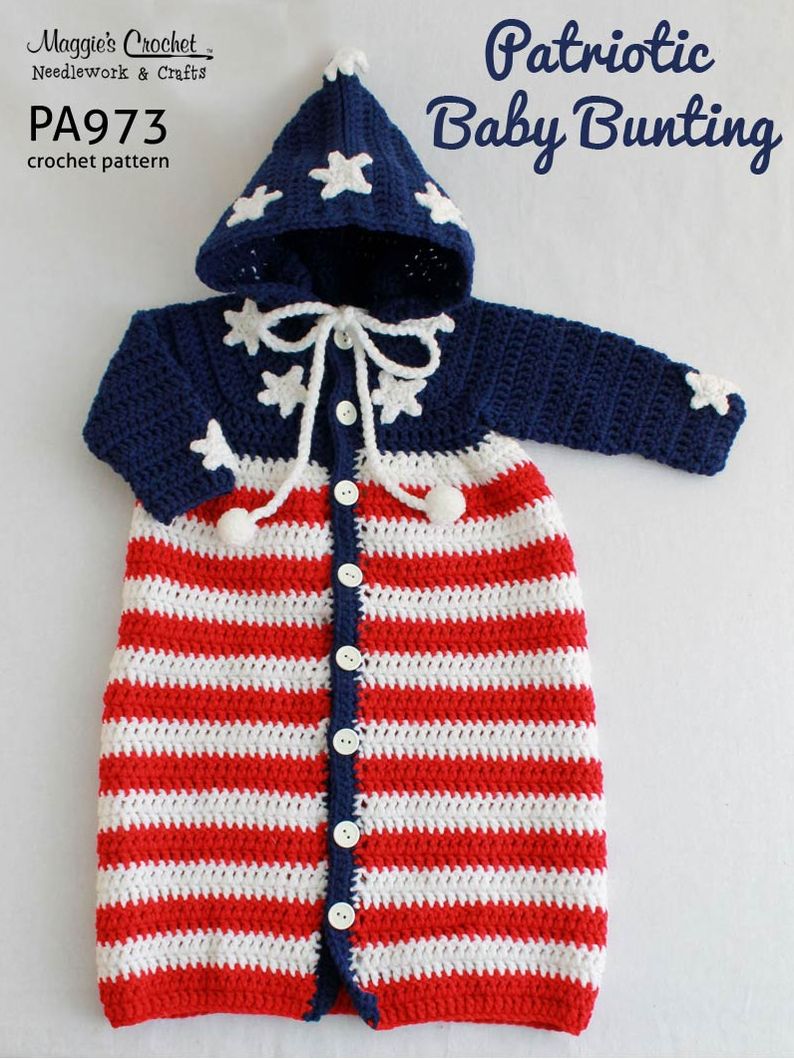 PA973-R Patriotic Bunting Crochet Pattern