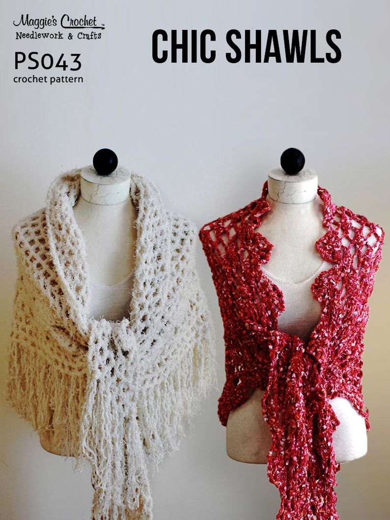 Crochet Pattern Chic Shawls PS043-R