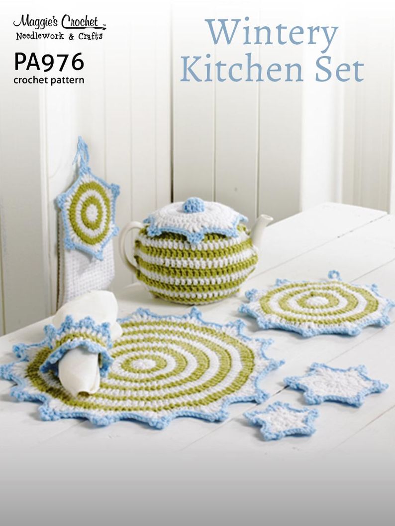 PA976-R Wintery Kitchen Set Crochet Pattern