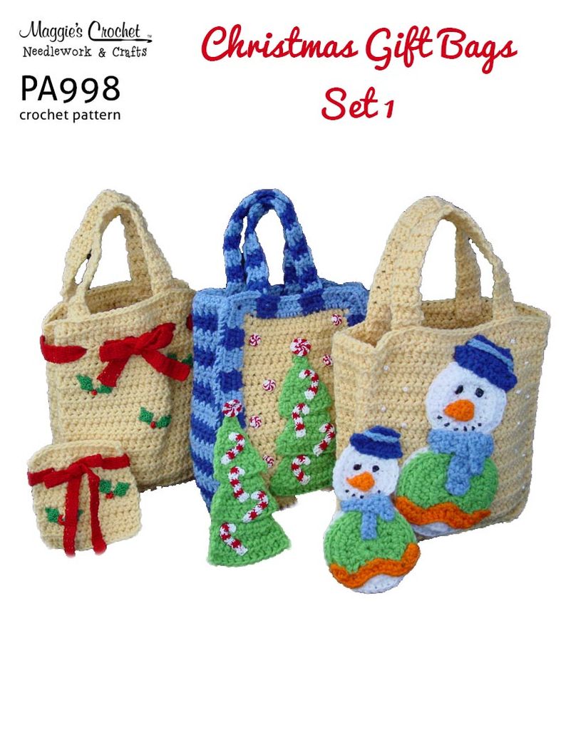PA998-R Christmas Bags Set 1 Crochet Pattern