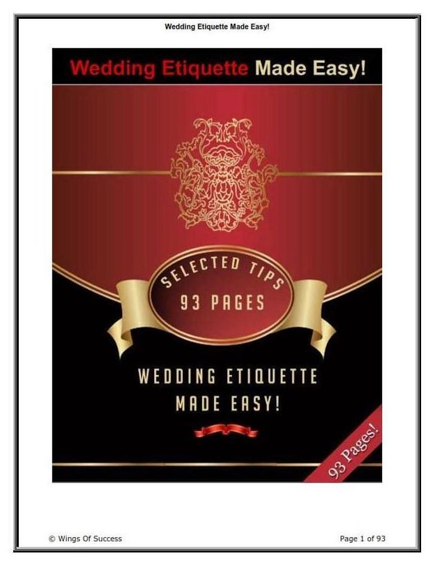 Key To Wedding Etiquette Made Easy! - Essential Guide for your Wedding ...