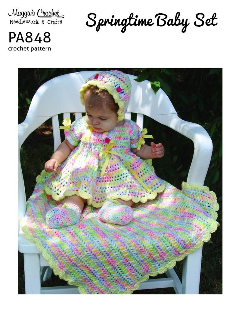 PA848-R Springtime Baby Set Crochet Pattern