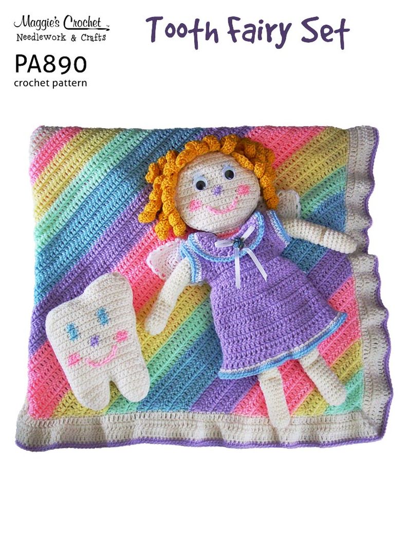 PA890-R Tooth Fairy Set Crochet Pattern