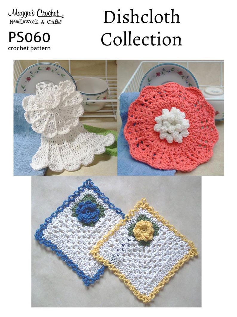 Crochet Pattern Dishcloth Collection PS060-R
