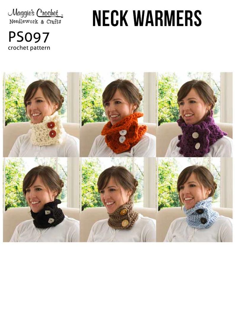 Crochet Pattern Neck Warmers PS097-R