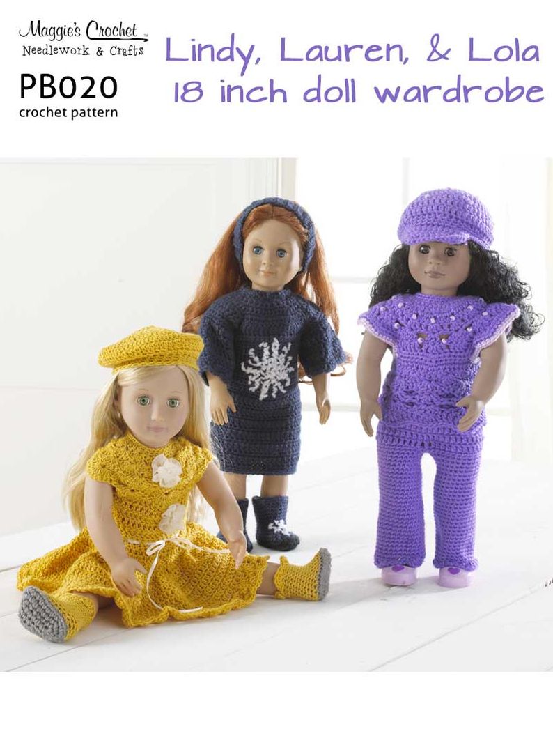 PB020-R Lindy, Lauren and Lola Crochet Pattern