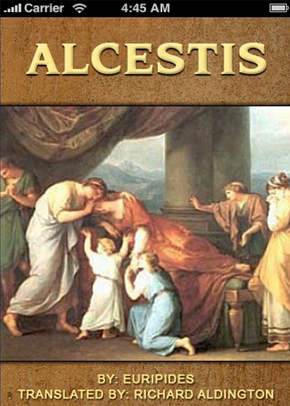 Alcestis: A Drama Classic By Euripides! AAA+++