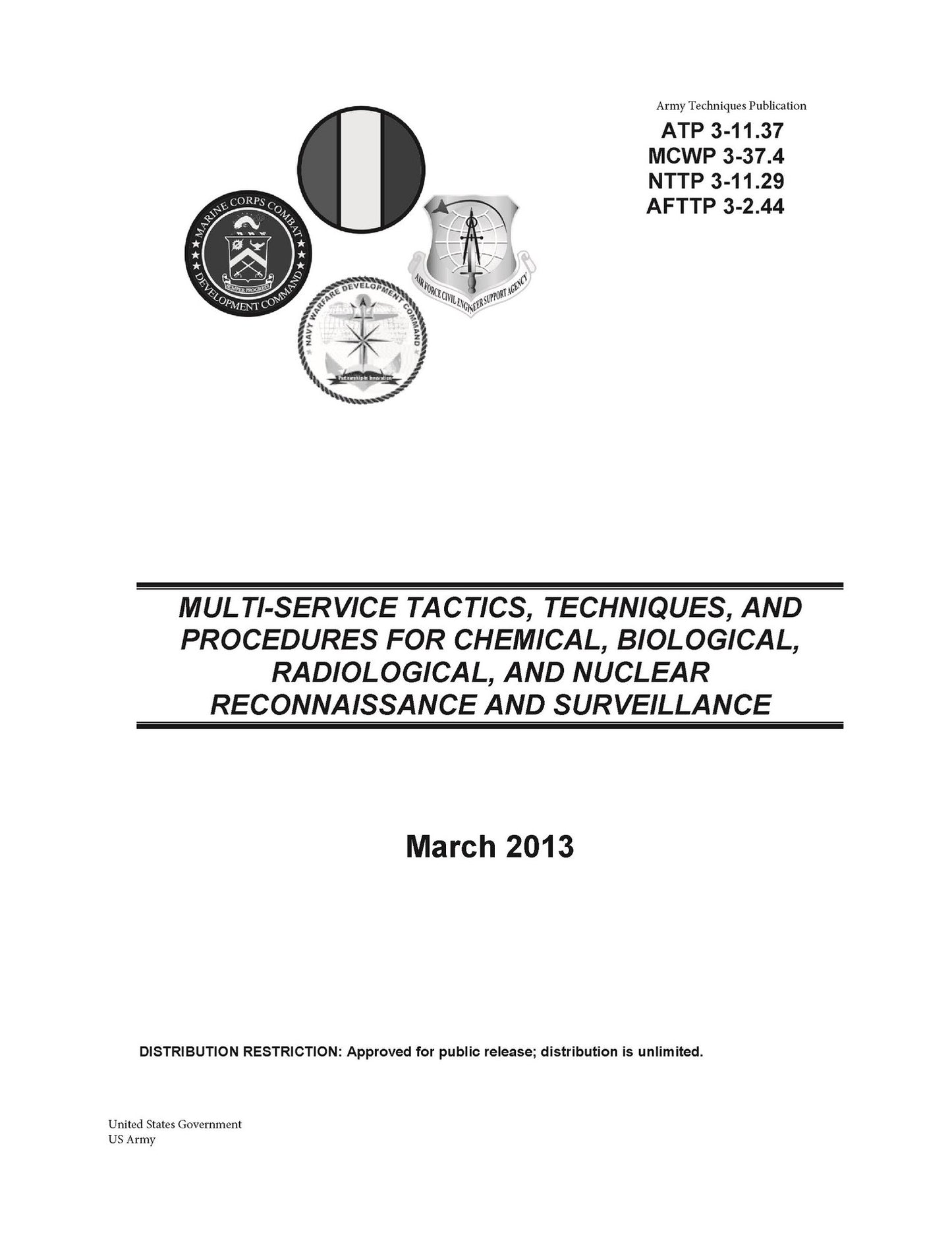 Army Techniques Publication ATP 3-11.37 MCWP 3-37.4 NTTP 3-11.29 AFTTP 3-2.44 Multi-Service Tactics, Techniques, and Procedures for Chemical, Biological, Radiological, and Nuclear Reconnaissance and Surveillance March 2013
