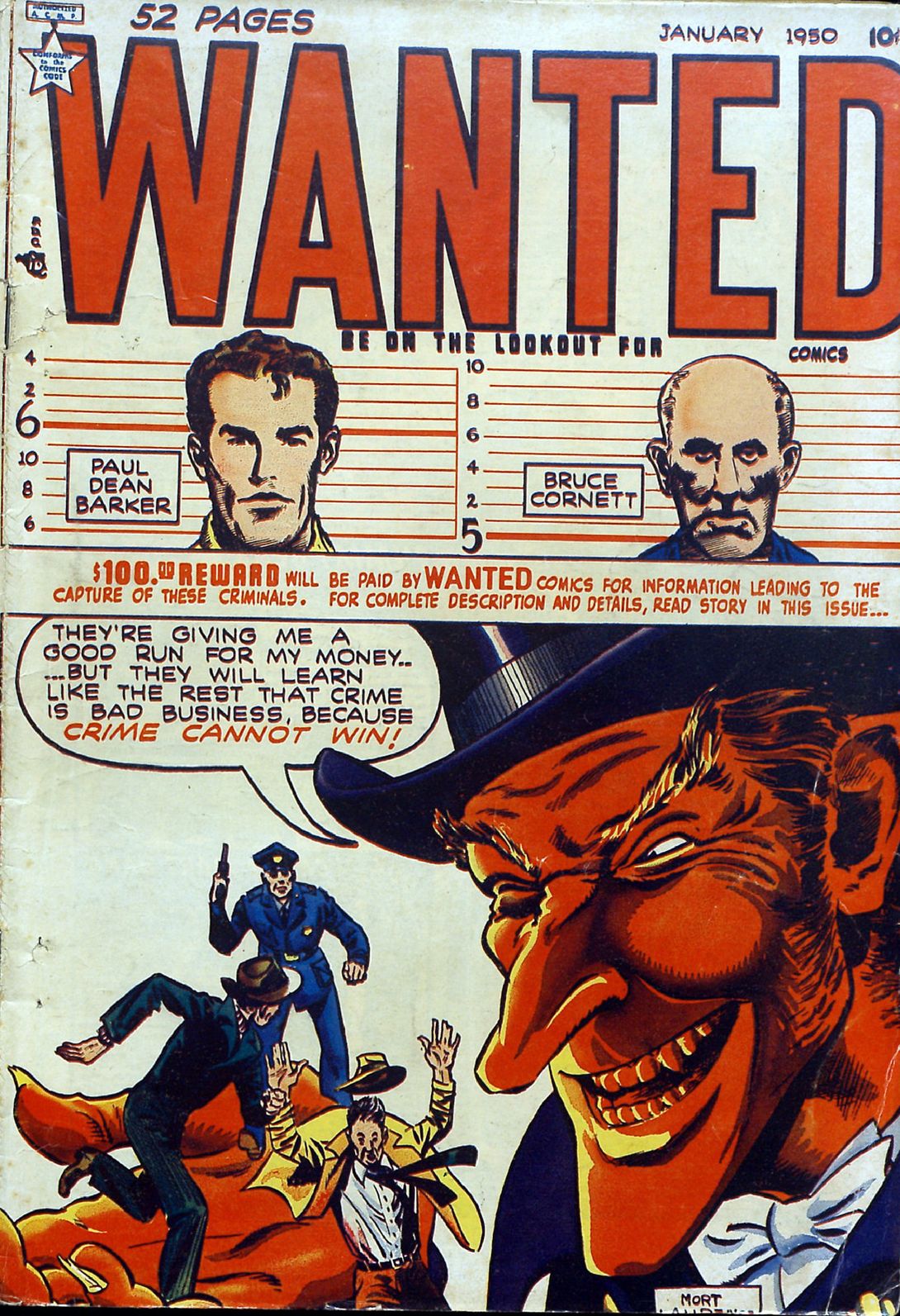 Wanted Comics Number 24 Crime Comic Book